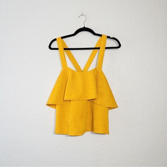 Madewell Yellow Texture &‎ Thread Tiered Tank Top Size Medium - Picture 2 of 8